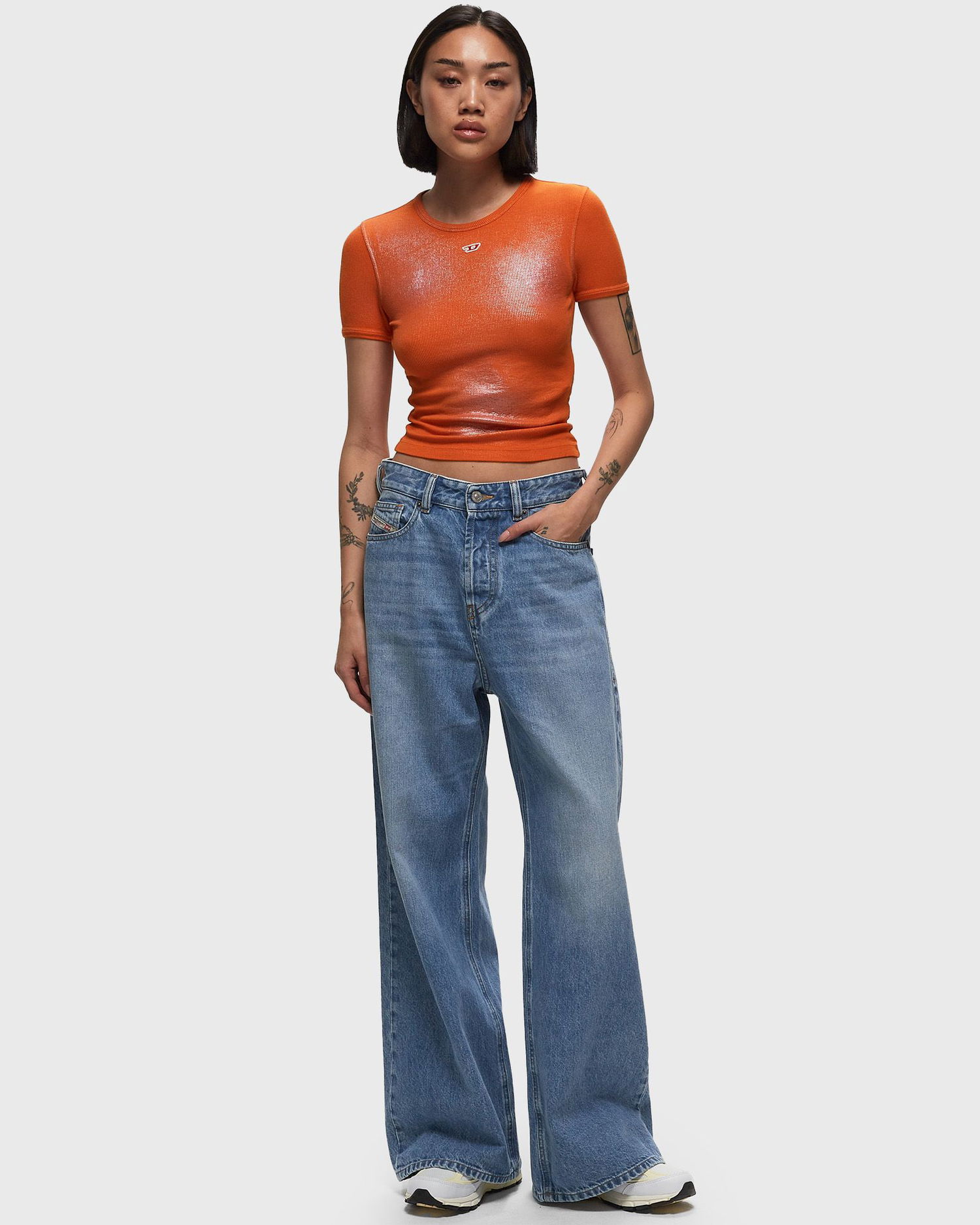 T-shirt Diesel T-Ele-N1 T-Shirt Orange | A12158 0EPAG, 1