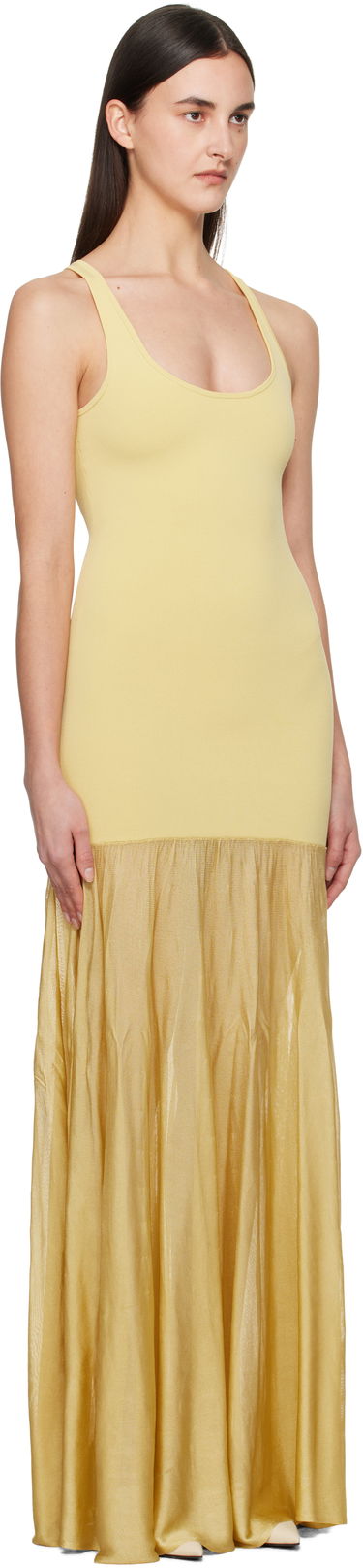 Kjole TOTEME TOTÊME Tank Maxi Dress Gul | 251-WRD0180-YA0138, 1