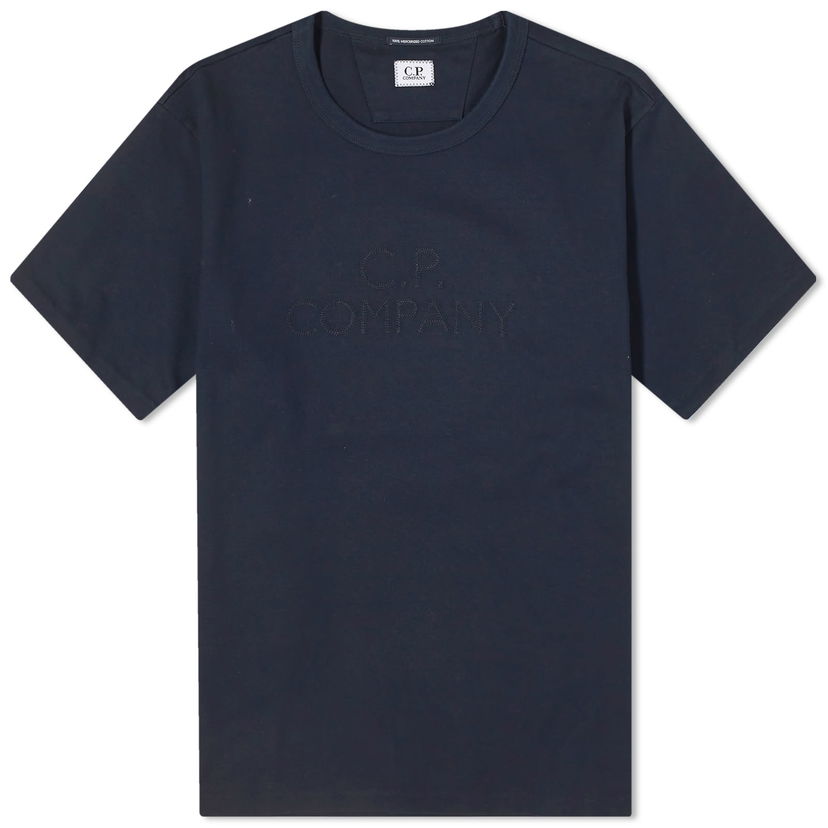 T-shirt C.P. Company 30/2 Mercerized Jersey Twisted Logo T-Shirt Mørkeblå | CMTS148A-006203W-888