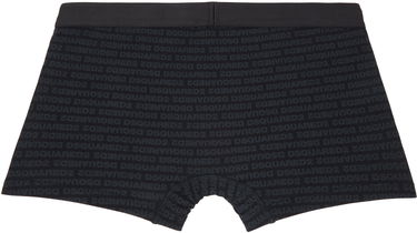 Boksere DSQUARED2 Dsquared2 Printed-Logo Boxer Briefs Sort | D9LDC5510, 1