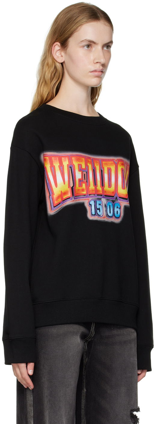 Sweater We11done We11done Crewneck Sweatshirt with Graphic Print Sort | WD-TS3-22-765-U-BK, 1