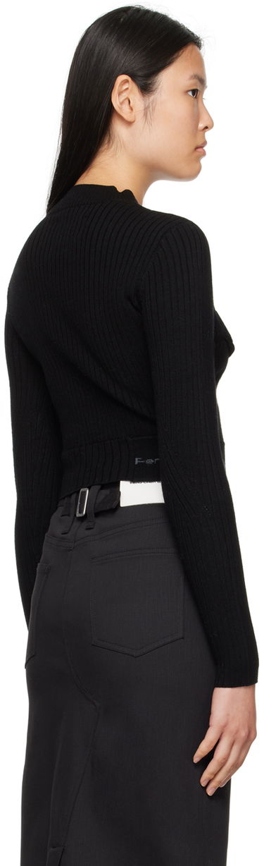 Sweater Feng Chen Wang Feng Chen Wang Ribbed Asymmetric Sweater Sort | FWF16KT02B, 2