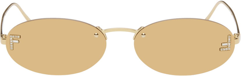 Solbriller FENDI 'First' Crystal Sunglasses Metalisk | FE4075USW5430L