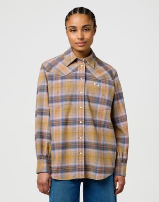 Skjorte Wrangler Loose Western Shirt XS Flerfarvet | 112372390:XS, 0