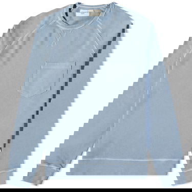 Sweatshirt Officine Générale Chris Pigment Dyed Crew Sweat "Storm Blue" Blå | W23MSWT253PRE-BLU, 0