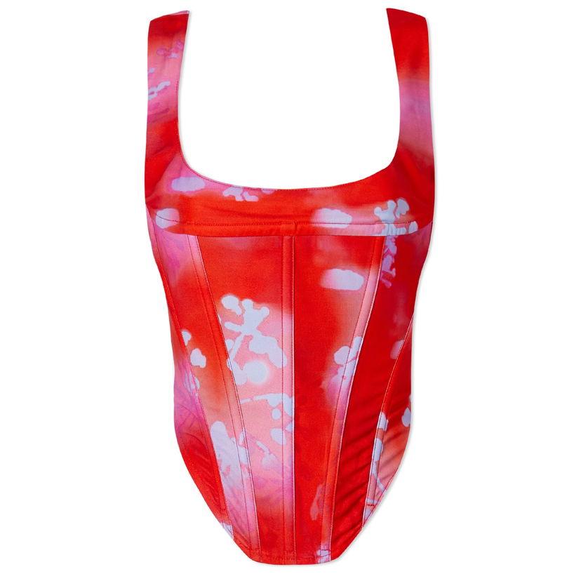 Crop top Miaou Miaou Campbell Corset, Size Small Rød | 7020SCRRGM