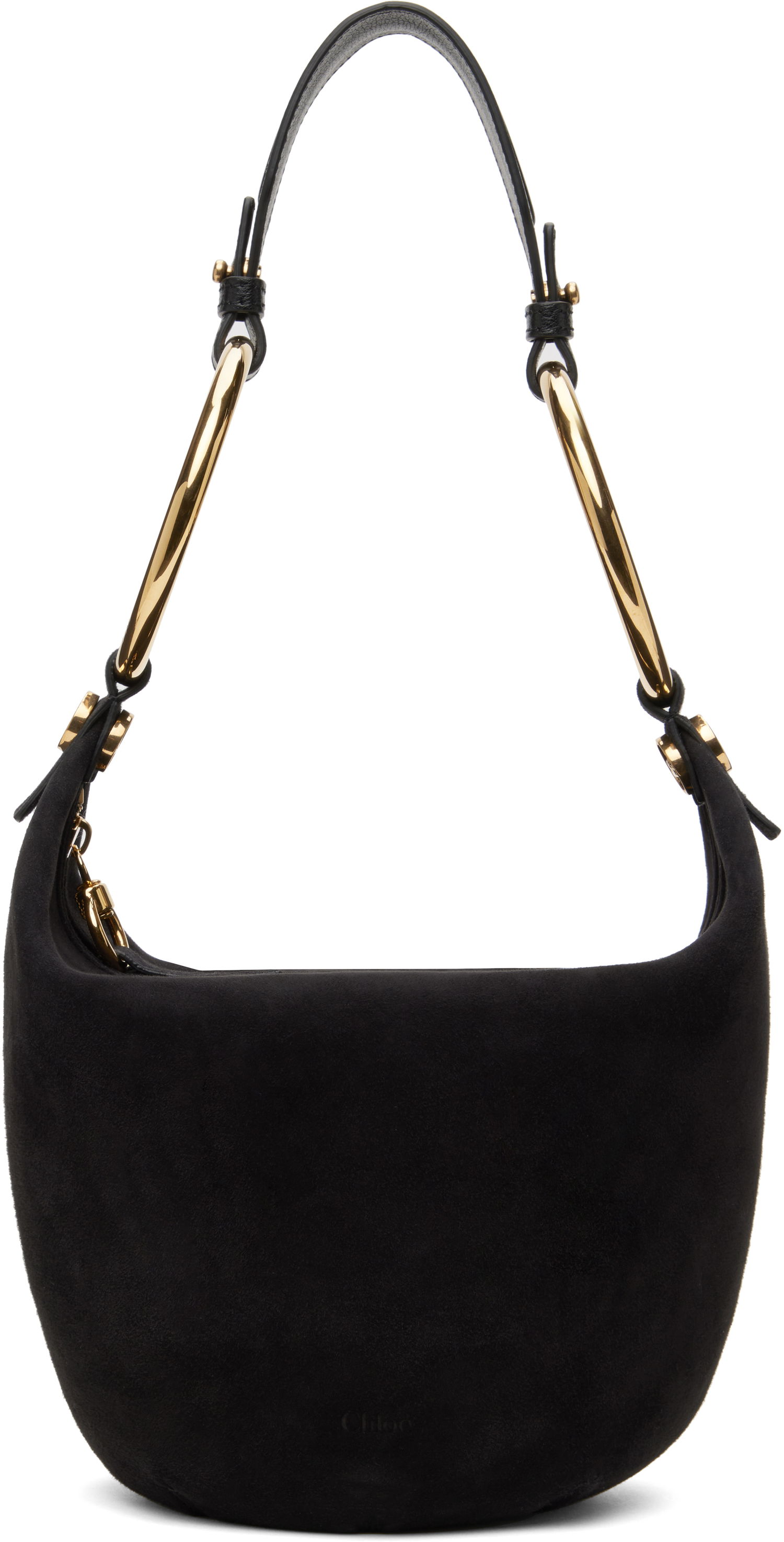 Skuldertaske CHLOÉ Chloé Small Bracelet Suede Shoulder Bag Sort | CHC25SS618O84, 0