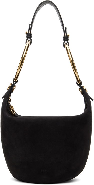 Skuldertaske CHLOÉ Chloé Small Bracelet Suede Shoulder Bag Sort | CHC25SS618O84, 0