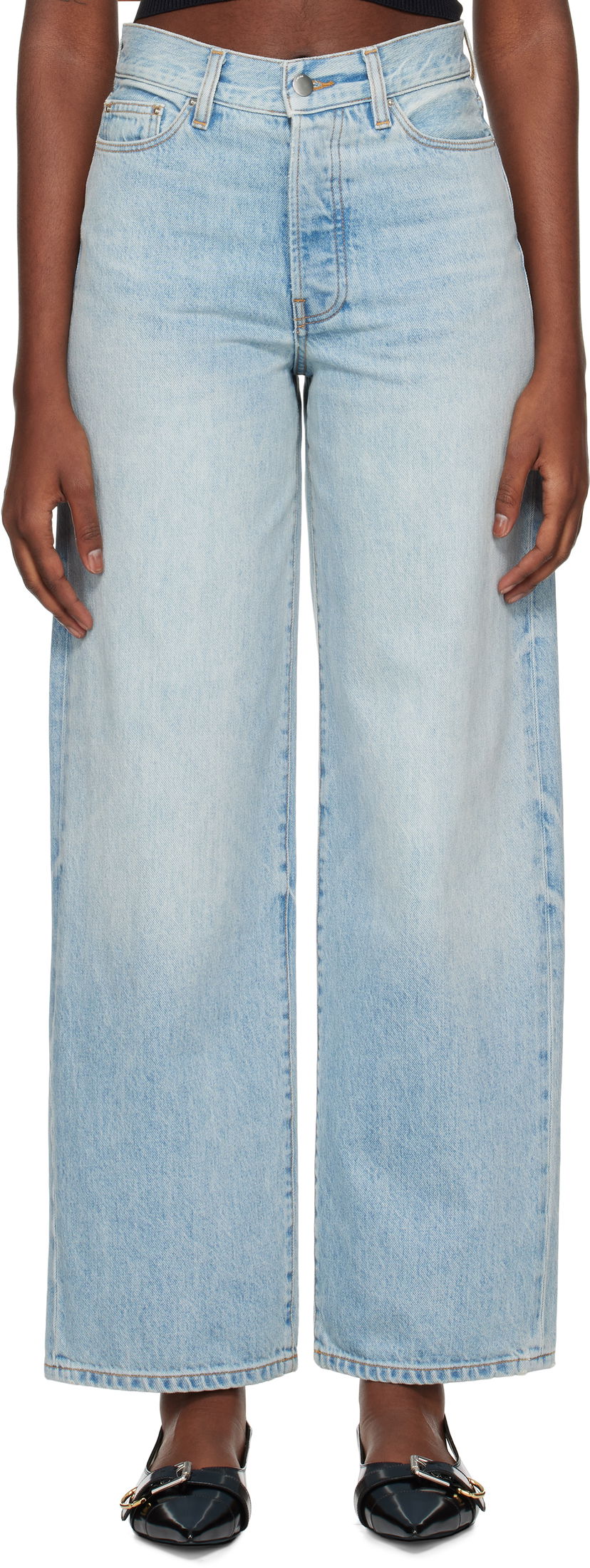 Jeans AMIRI Wide Straight Jeans Blå | AWDNGH1006