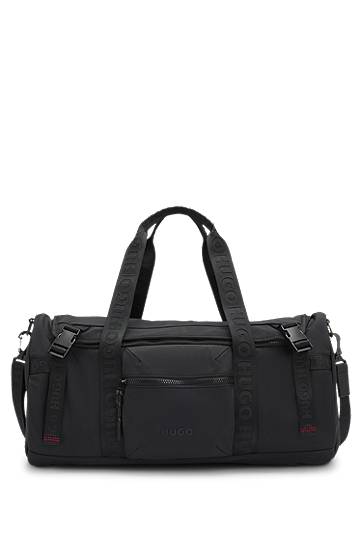 Rejsetaske BOSS HUGO Holdall with Logo Straps Sort | 50547297