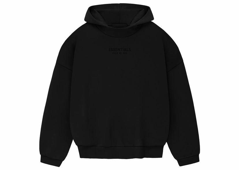 Sweatshirt Fear of God Essentials Hoodie Jet Black Sort | 192BT232050F