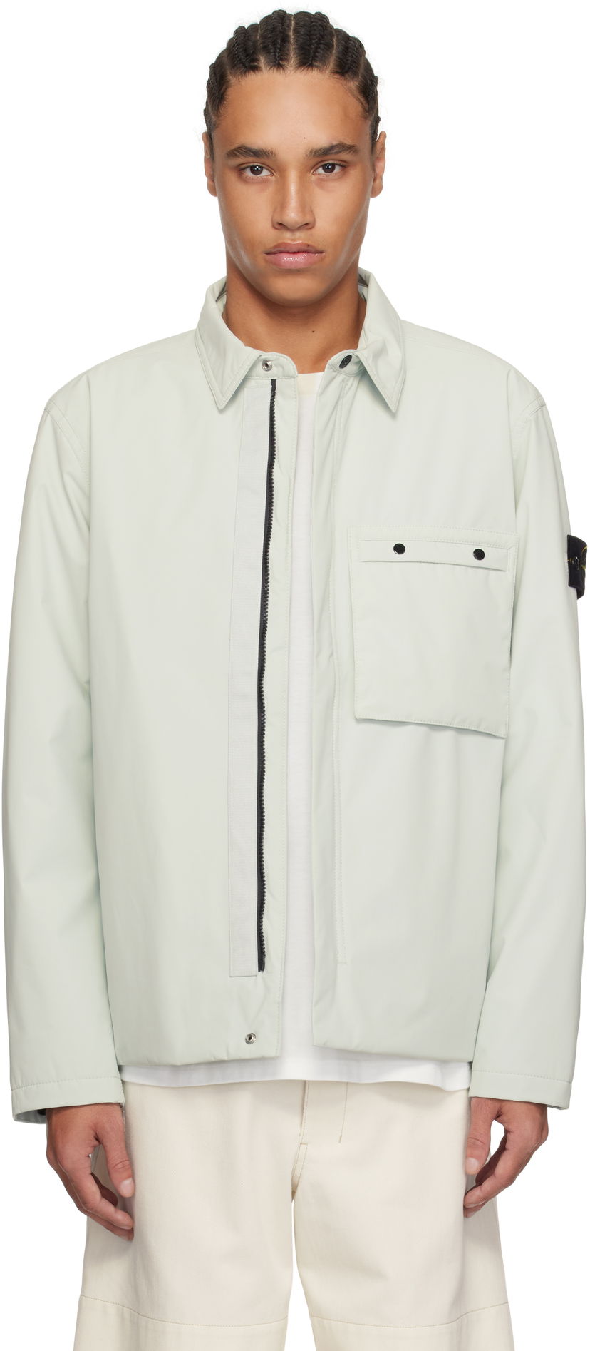 Skjorte Stone Island Stone Island Soft Shell-R PrimaLoft Insulated Jacket Grøn | K1S15 4100011 S0A27