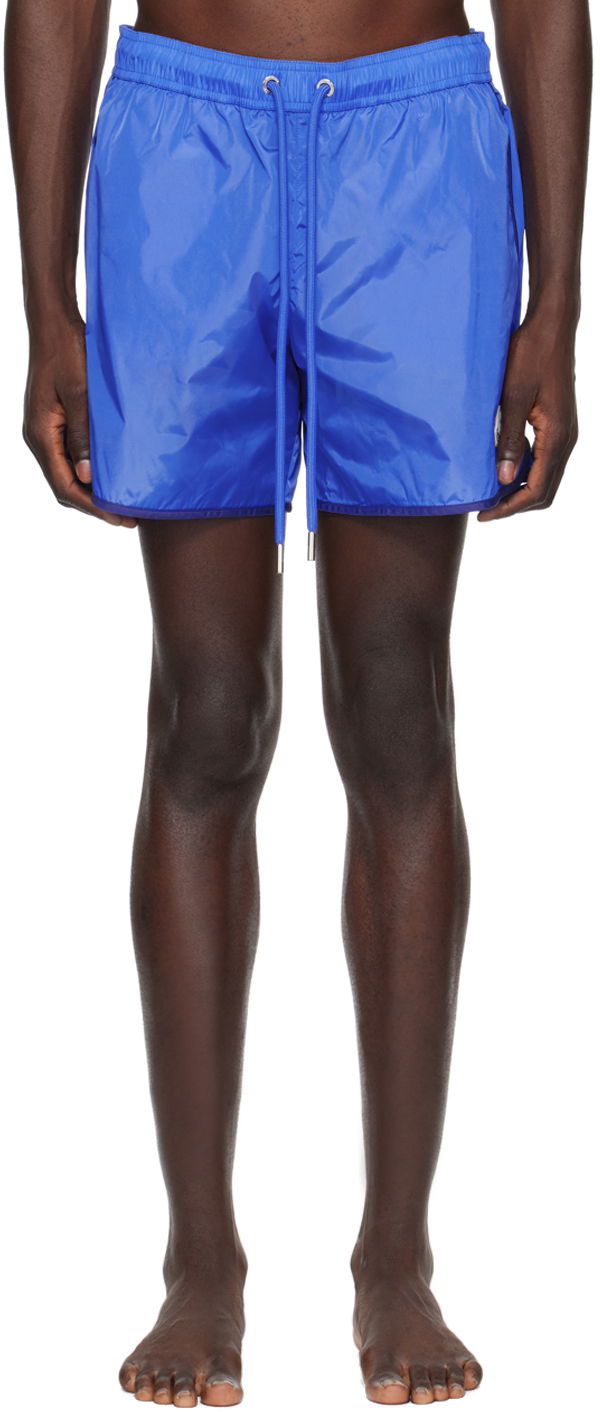Badetøj Moncler Patch Swim Shorts Blå | J10912C0000853326