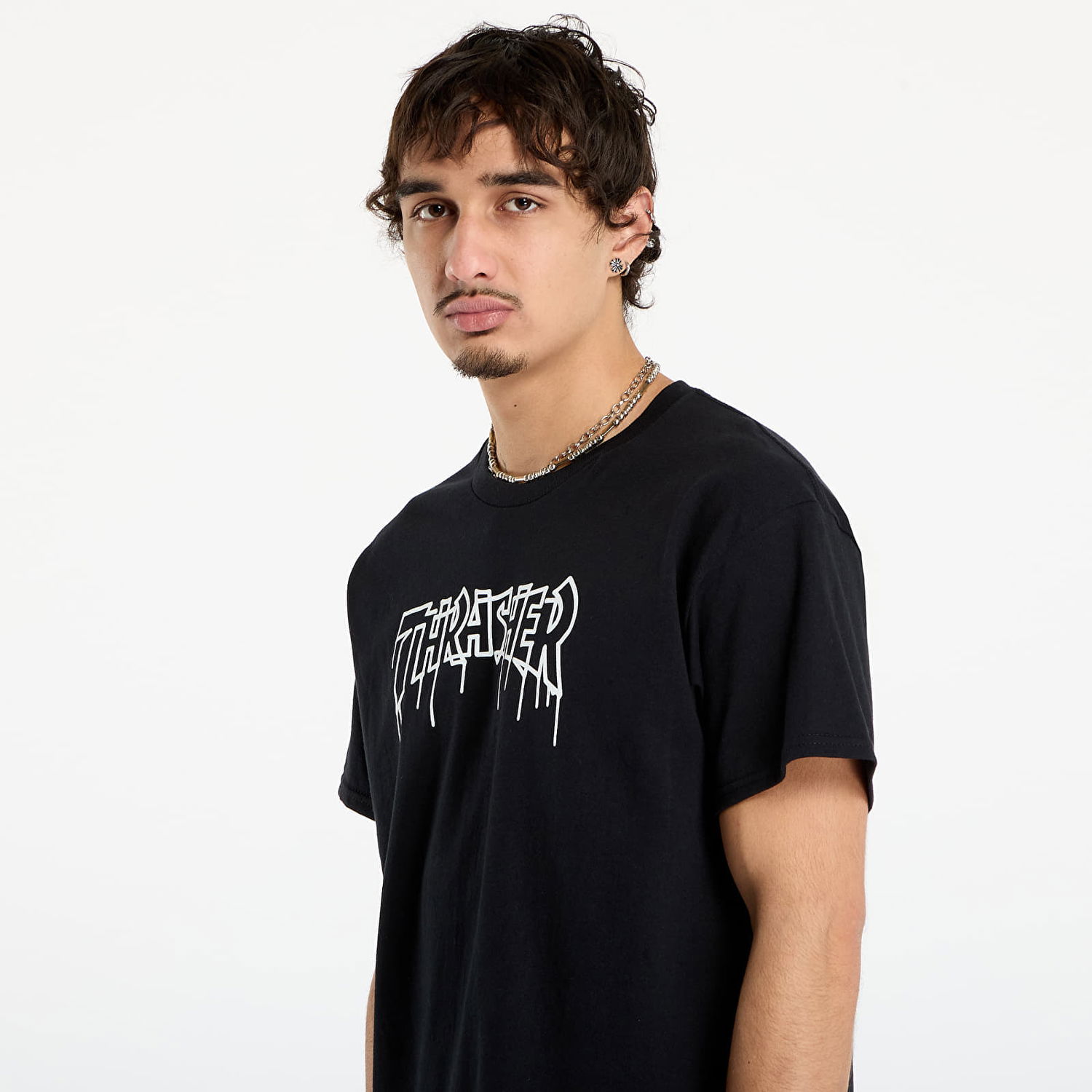 T-shirt Thrasher One-liner T-Shirt Sort | 145777, 1