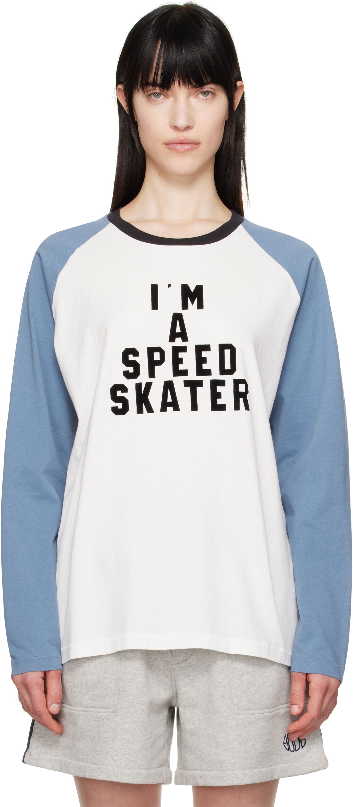 T-shirt Bode Bode 'Skater' Long Sleeve T-Shirt Hvid | MRS25CS025, 0