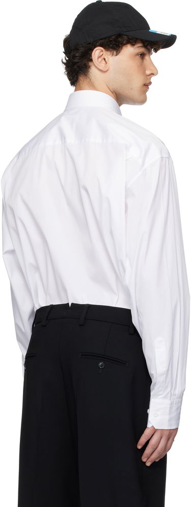 Skjorte VETEMENTS 'No Posts' Graphic Print Classic Shirt Hvid | UA66SH440W, 2