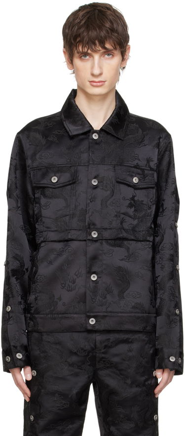 Jakke Feng Chen Wang Feng Chen Wang Dragon Jacquard Convertible Jacket Sort | FUS17JK07, 0