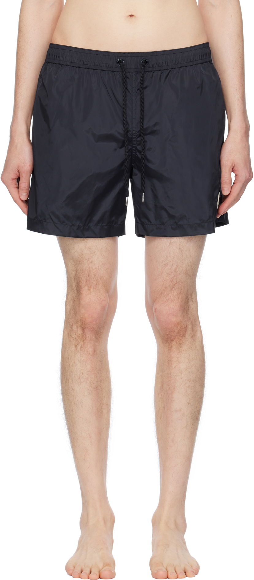 Badetøj Moncler Moncler Logo Patch Swim Shorts Sort | K10912C0000353326