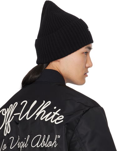 Beanie Off-White Loose Knit Stamp Beanie Sort | OMLC030C99KNI0021001, 2