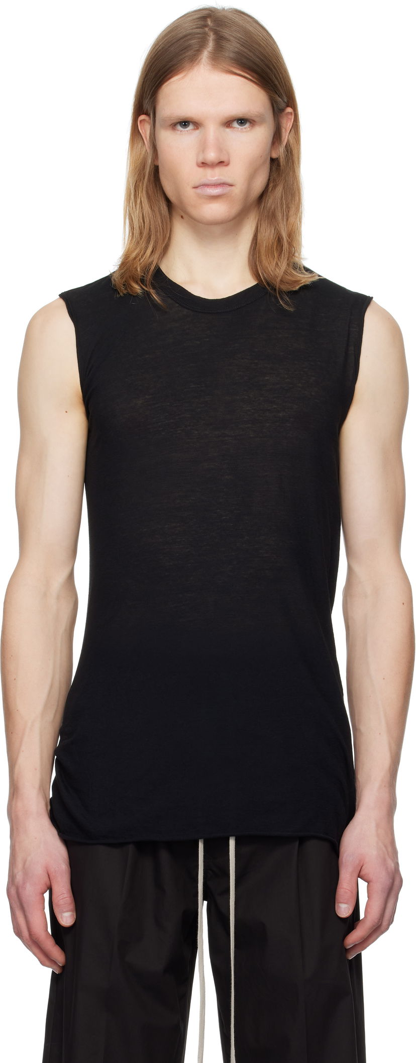 Tanktop Rick Owens Rick Owens Hollywood Basic SL Tank Top Sort | RU01E5151 UC