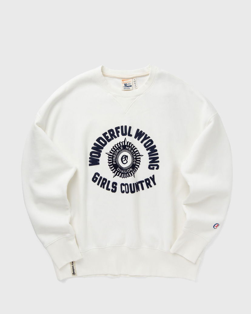 Sweatshirt Champion Wonderful Wyoming Girls Country Sweatshirt Hvid | 221107-WW051