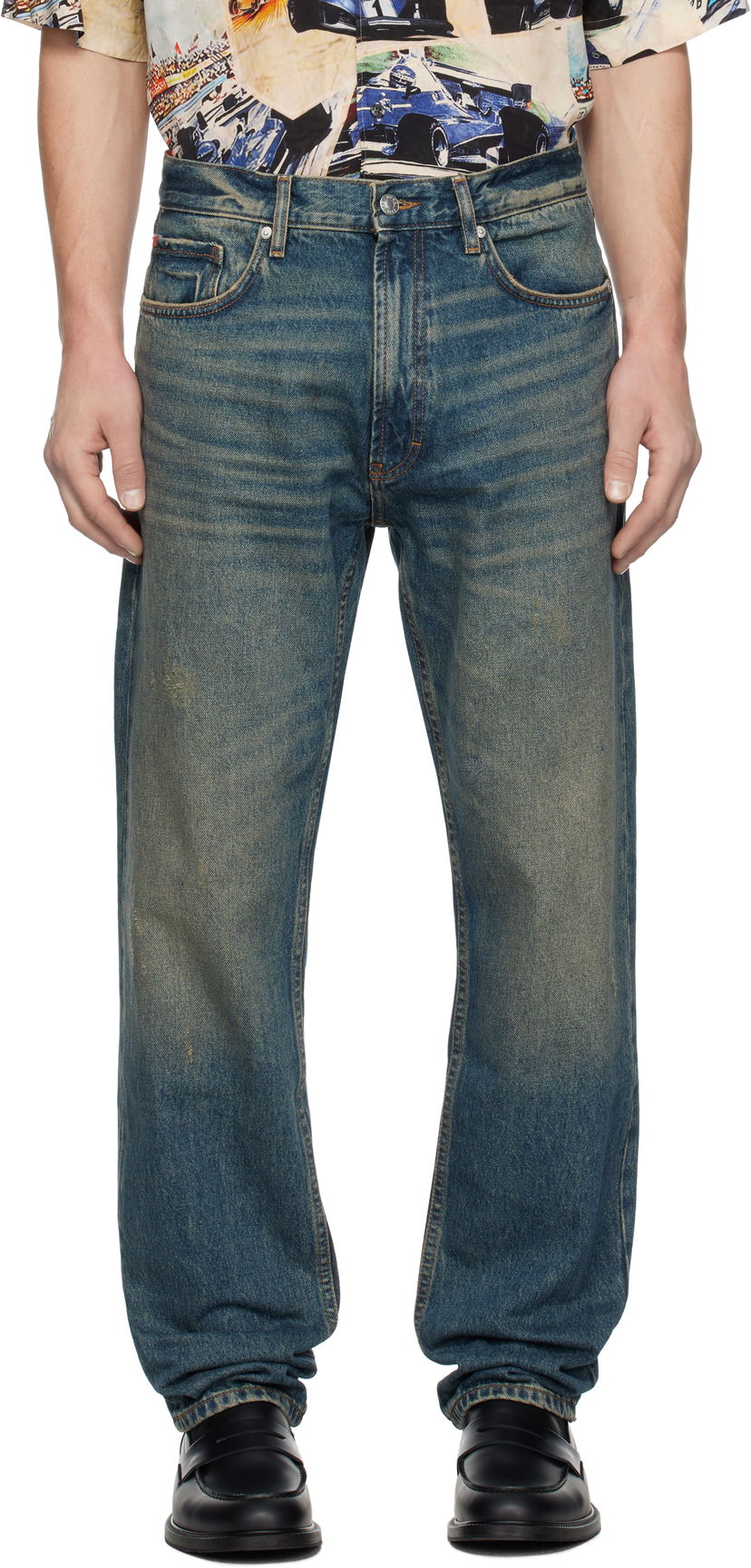 Jeans BOSS Hugo Straight-Leg Jeans Blå | 50538646