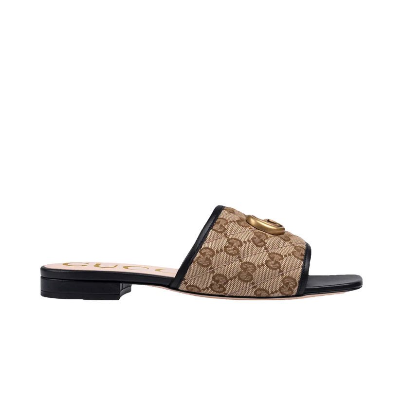 Sneakers og sko Gucci Double G Slide Sandal Beige | 619893 KQWM0 9765