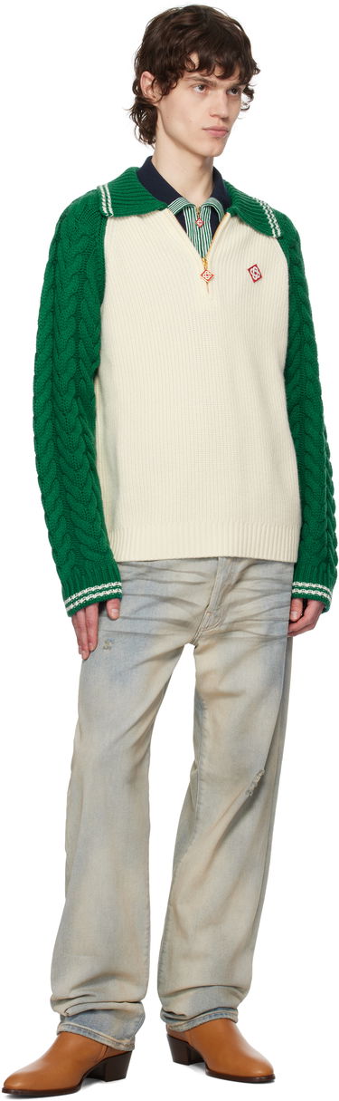 Sweater Casablanca Casablanca Cable Knit Cashmere Sweater Hvid | MPS25-KW-820-01, 3