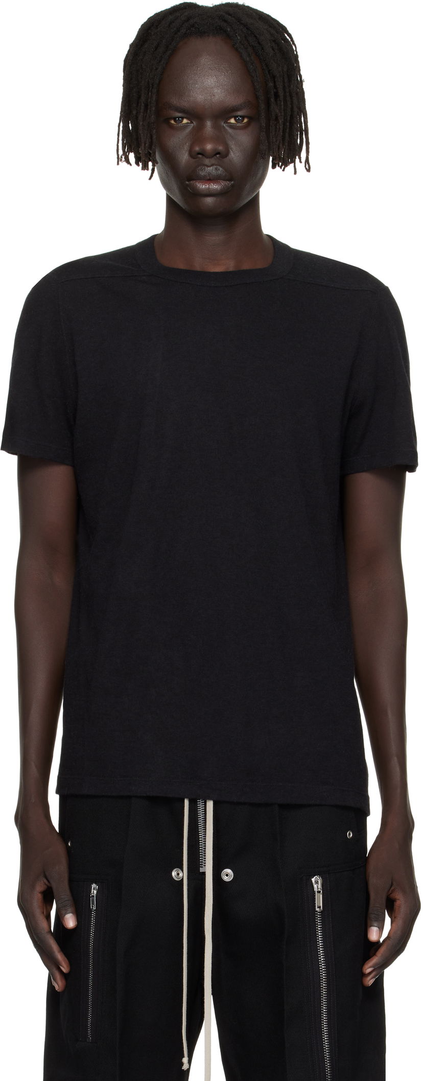 T-shirt Rick Owens Rick Owens Concordians Short Level T-Shirt Sort | RU02E1265 JR