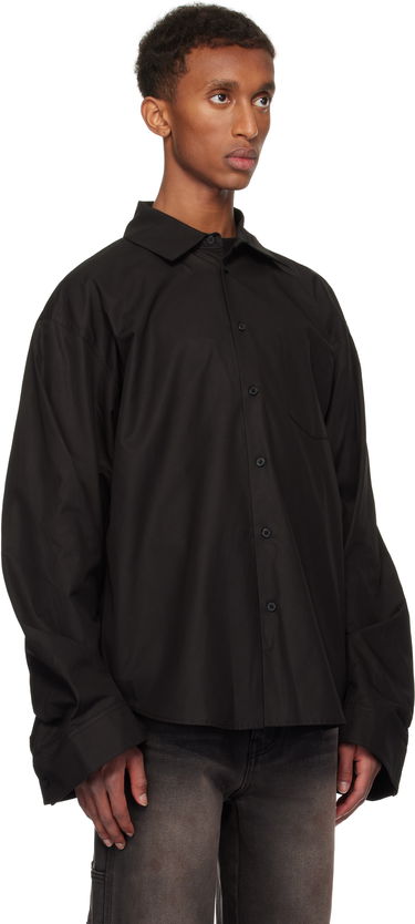 Skjorte We11done We11done Twisted Sleeve Shirt Sort | WD-SH3-24-110-U-BK, 1
