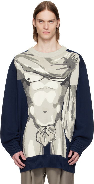 Sweater Charles Jeffrey Loverboy Charles Jeffrey LOVERBOY Bust Graphic Sweater Mørkeblå | 54091001, 0