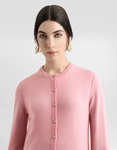 Sweater Dolce & Gabbana Dolce & Gabbana Cashmere Cardigan with Inside-Out Seams Lyserød | FXV05TJBW0BF0473, 3