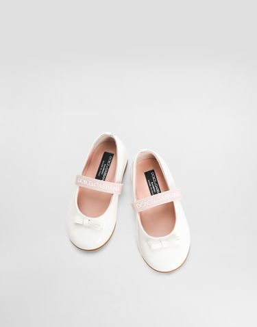 Tilbehør Dolce & Gabbana Dolce & Gabbana Patent Leather Ballet Flats First Steps (19-26) Hvid | D20093A483187682, 3