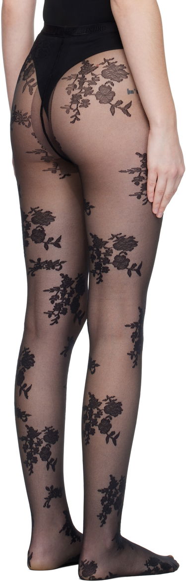 Sokker Valentino Valentino 'Chez Valentino' Floral Tights Sort | 7B3KI04Y9LV, 2
