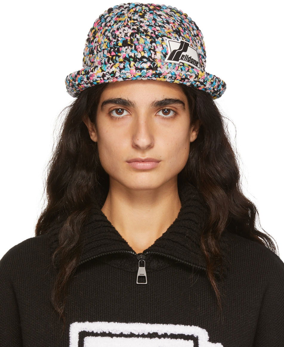 Hat We11done We11done Crochet Logo Bucket Hat Flerfarvet | WD-KH1-22-650-U-WH, 0