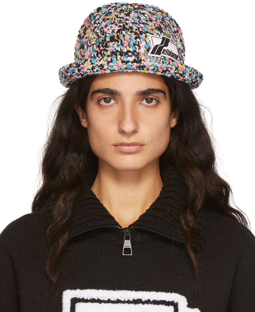 Hat We11done We11done Crochet Logo Bucket Hat Flerfarvet | WD-KH1-22-650-U-WH