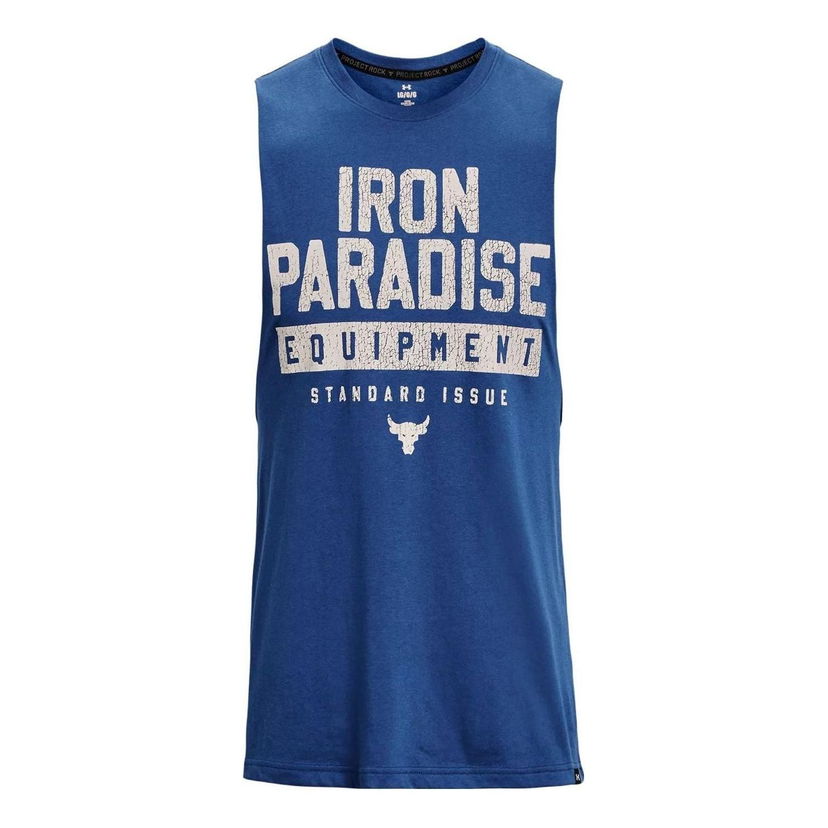 Tanktop Under Armour Project Rock Iron Muscle Tank Blå | 1377290-471