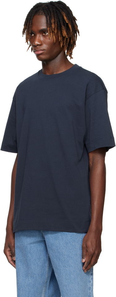 T-shirt Dries Van Noten Dries Van Noten Boxy Cotton T-Shirt Mørkeblå | 251-021111-1603, 3