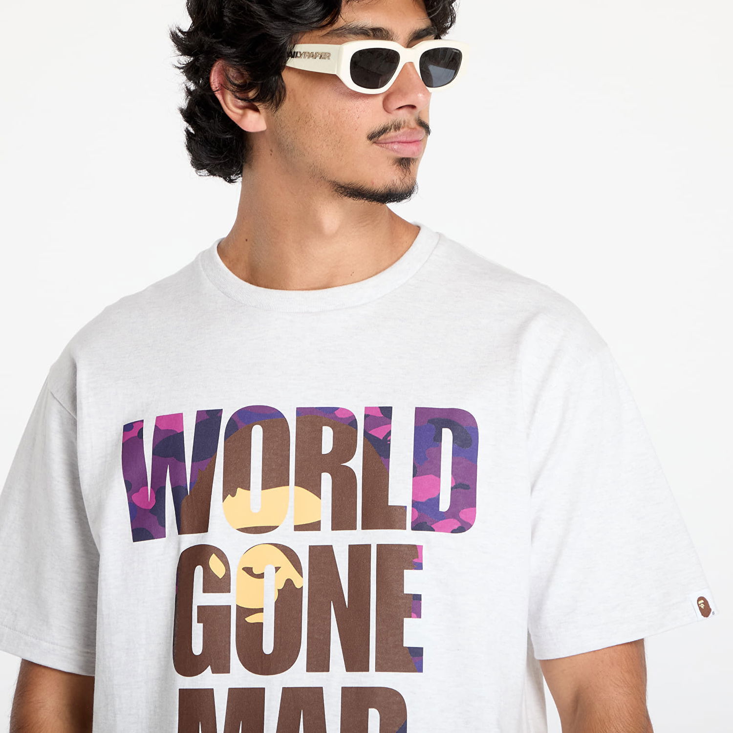 T-shirt BAPE A BATHING APE Color Camo Wgm Ape Head Overlap T-Shirt Hvid | 001TEK801024M GRA, 1