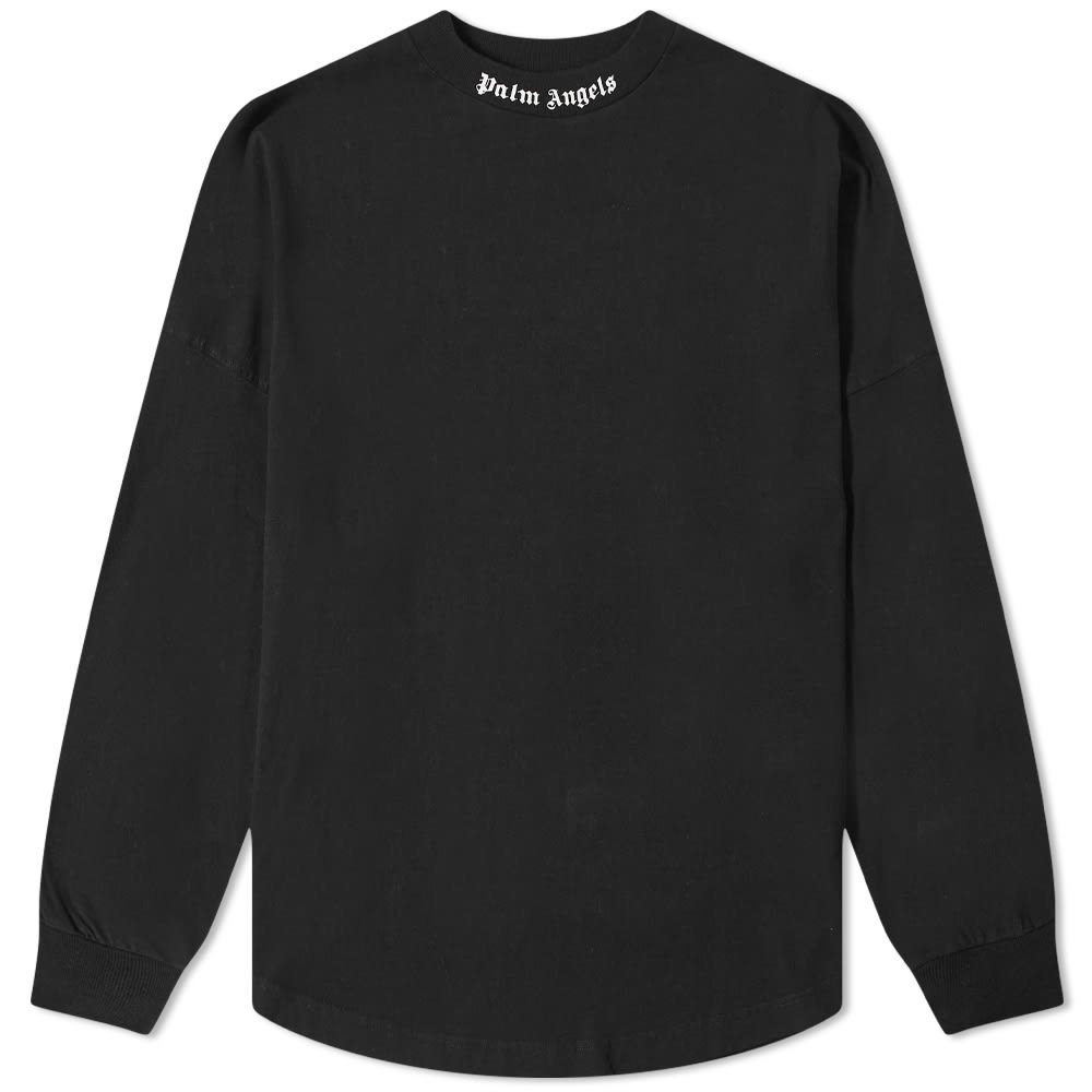 T-shirt Palm Angels Logo Mock Neck Tee Sort | PMAB001C99JER0011001, 0