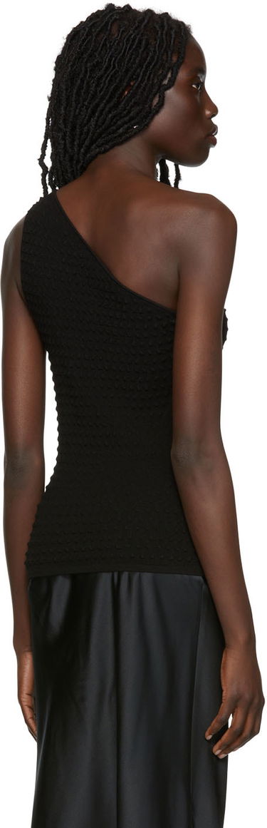 Tanktop Helmut Lang One Shoulder Textured Tank Top Sort | M04HW709, 2