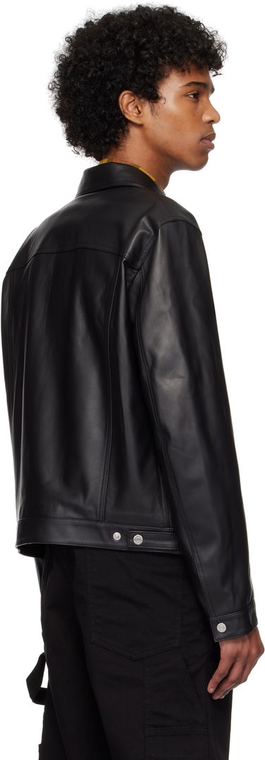 Jakke DSQUARED2 Dsquared2 Boxy Jean Leather Jacket Sort | S74AM1571_SY1491, 2