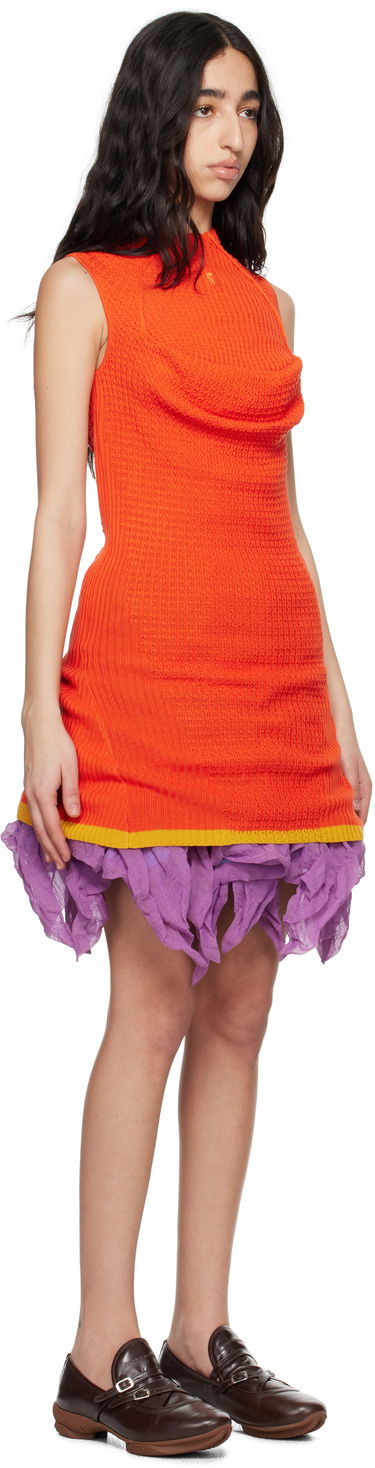 Kjole KIKO KOSTADINOV Kiko Kostadinov Vecto Knit Tunic Minidress Orange | KKWSS25KN03-94, 1