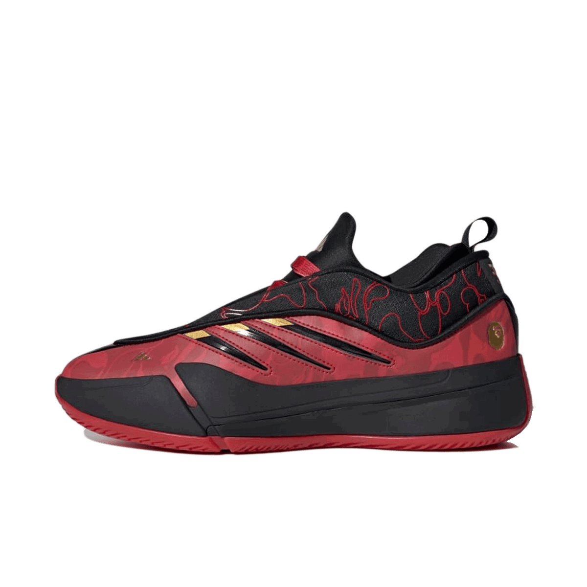 Sneakers og sko adidas Originals BAPE x Dame 9 "Better Scarlet" Rød | IH0786, 0