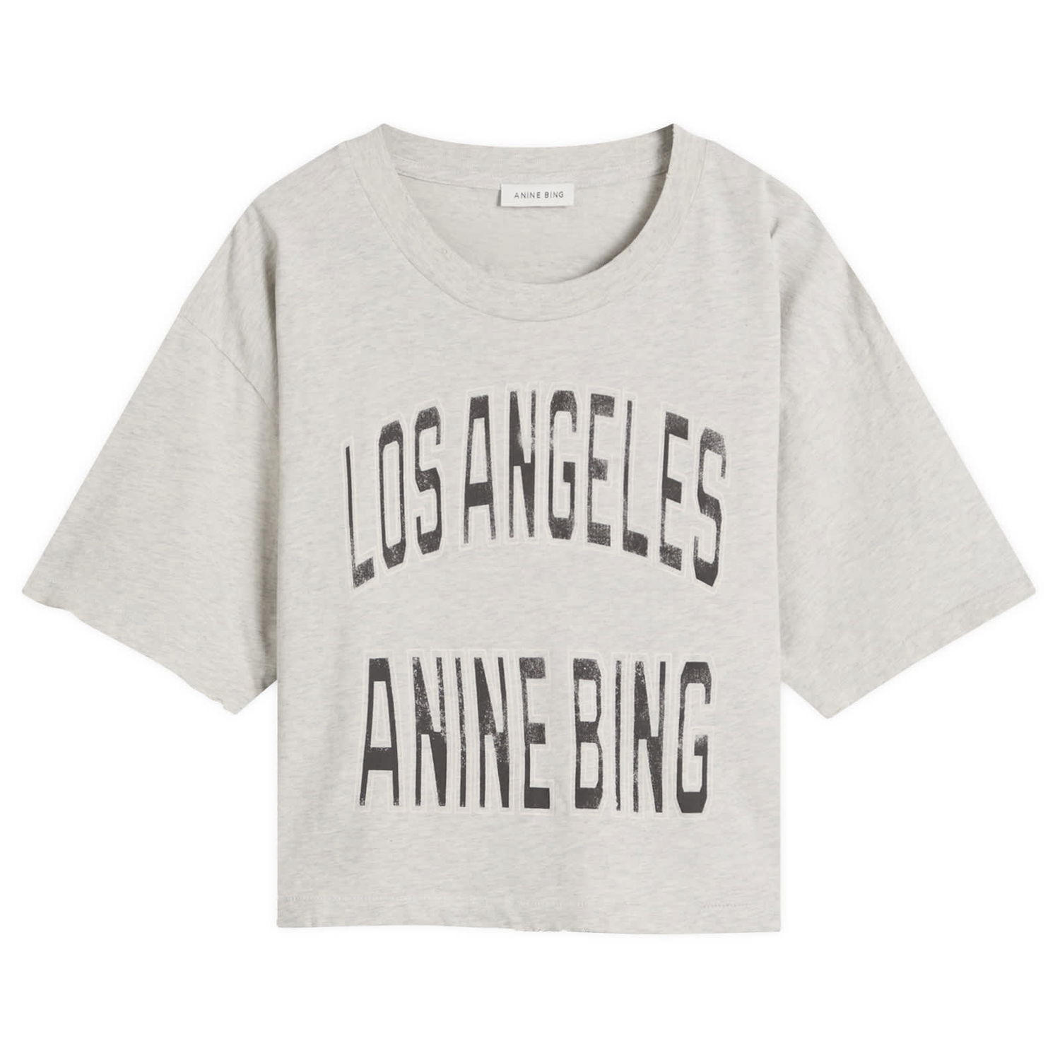 Crop top Anine Bing Anine Bing Johnny Cropped T-Shirt, Size Large Grå | A-08-11449-GRY1, 0