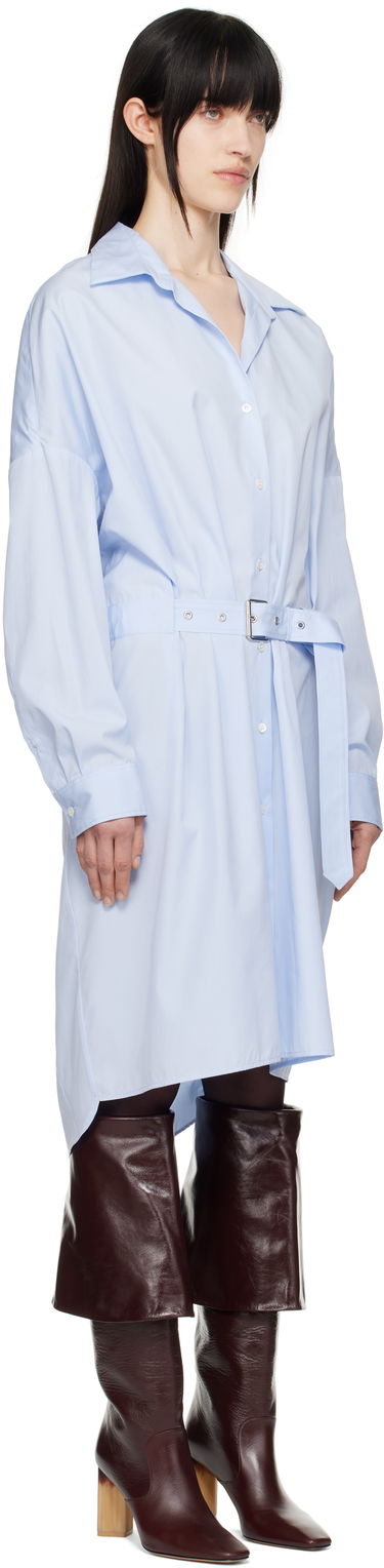Kjole Dries Van Noten Dries Van Noten Belted Shirt Midi Dress Blå | 251-011002-1466, 1