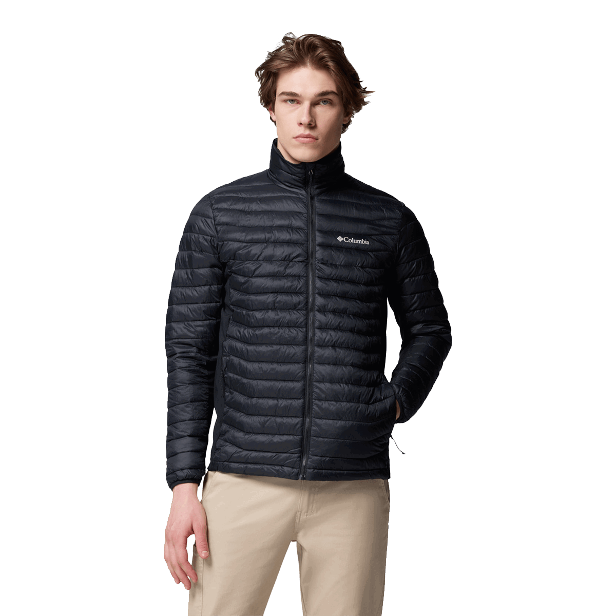 Puffer jakke Columbia Powder Pass™ Hybrid Jacket Sort | 2134141010, 0