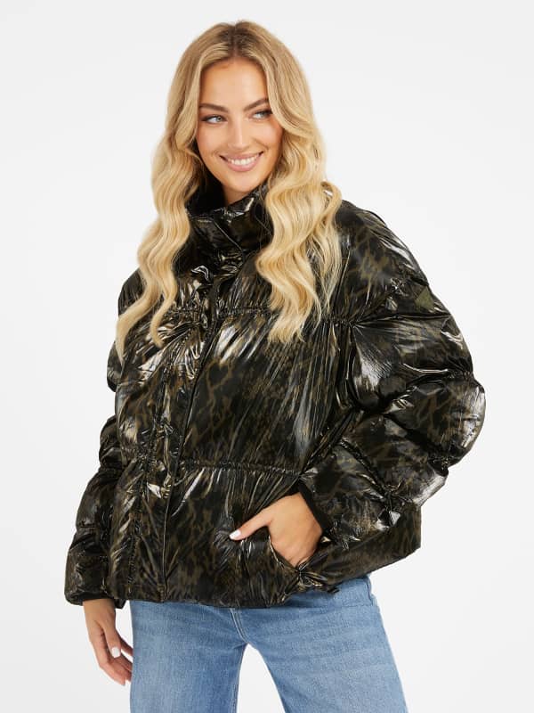 Puffer jakke GUESS Phyton Print Sort | W3BL29WFQX0, 0