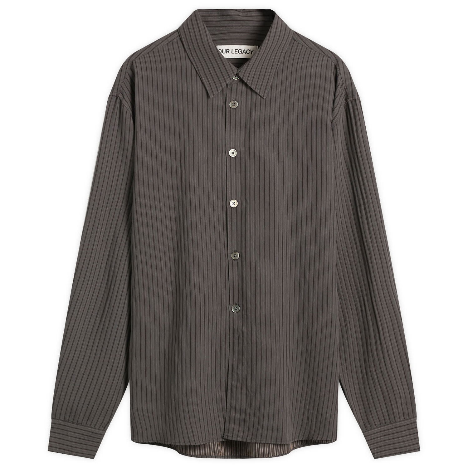 Skjorte OUR LEGACY Our Legacy Beyond Striped Ceremony Viscose Shirt Grå | M4252BIS, 1
