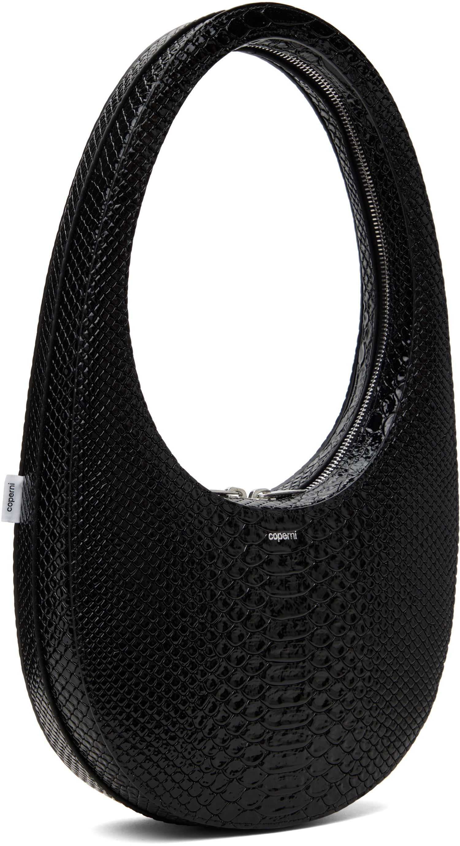 Håndtaske Coperni Coperni Python Embossed Swipe Bag Sort | COPBA01F6047, 1